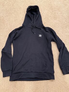 adidas Black Trefoil Pullover Hoodie